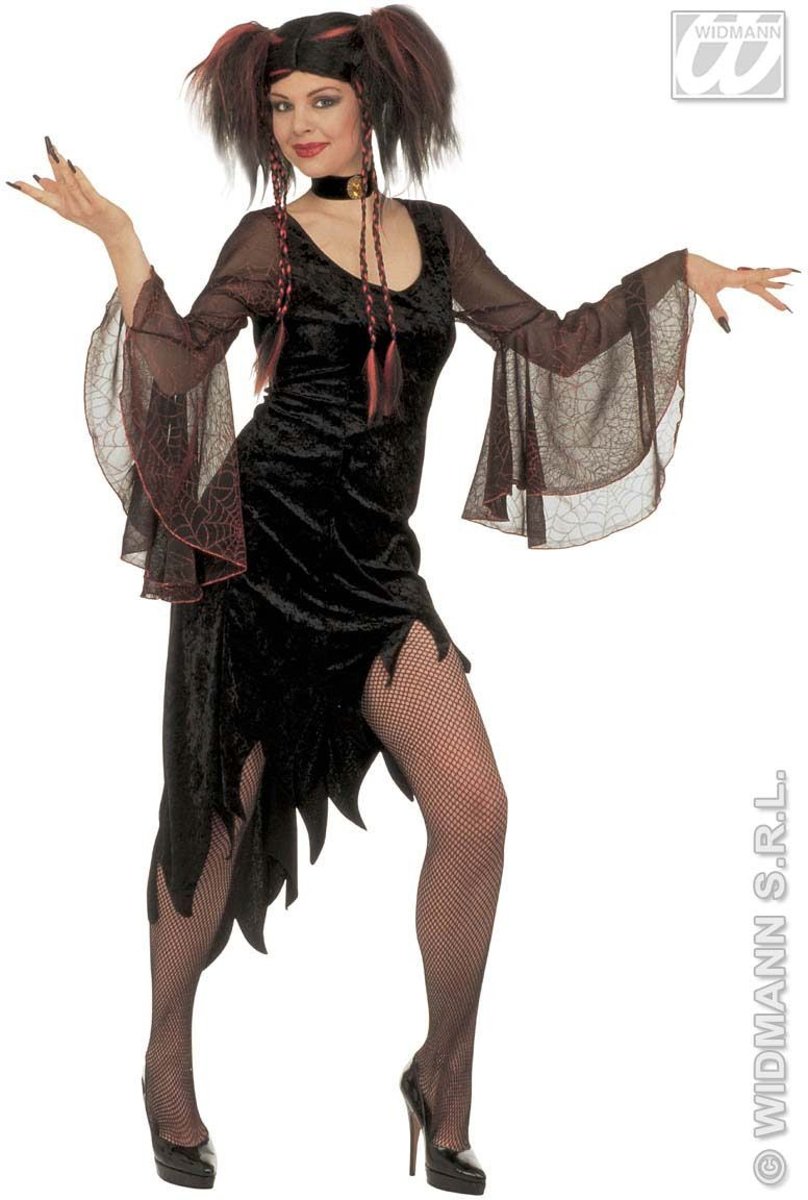 Gotisch Kostuum | Lady Spinnenweb Meesteres Kostuum Vrouw | Medium | Halloween | Verkleedkleding